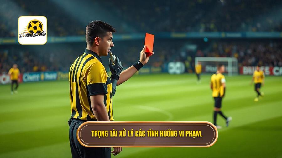Trọng tài xử lý các tình huống vi phạm.